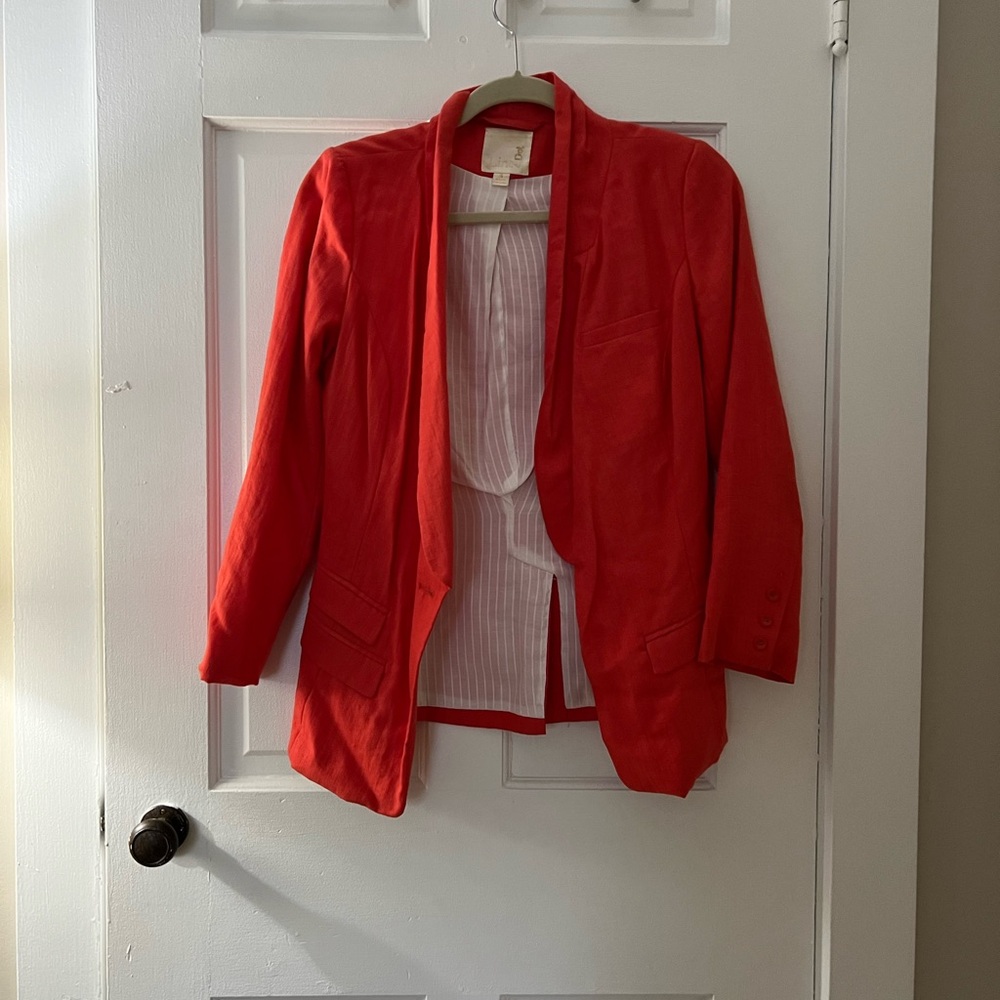 Line & Dot Bold Red Blazer